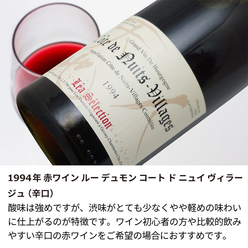 1994年 結婚記念年 / 誕生日 生まれ年ワイン 名前 似顔絵の彫刻 木箱入 平成6年