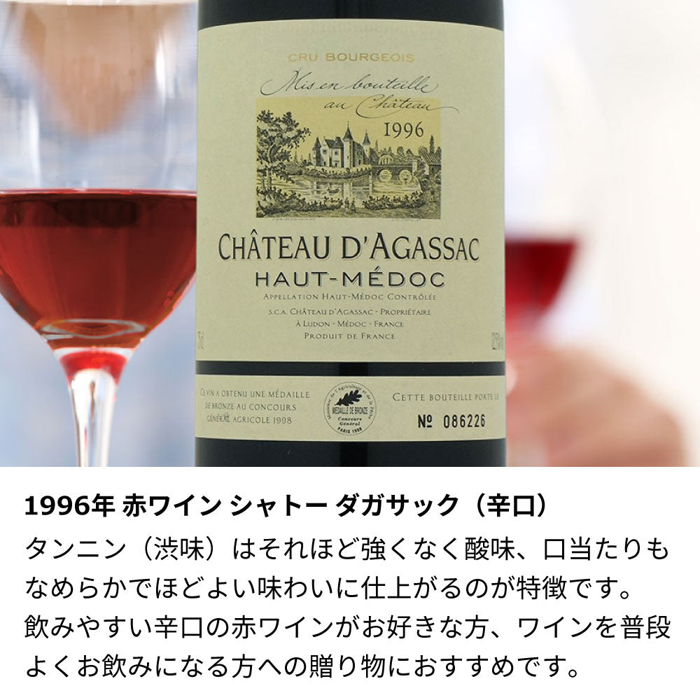 1996年 生まれ年ワイン グラスのセット 名前入り彫刻のお酒 平成8年
