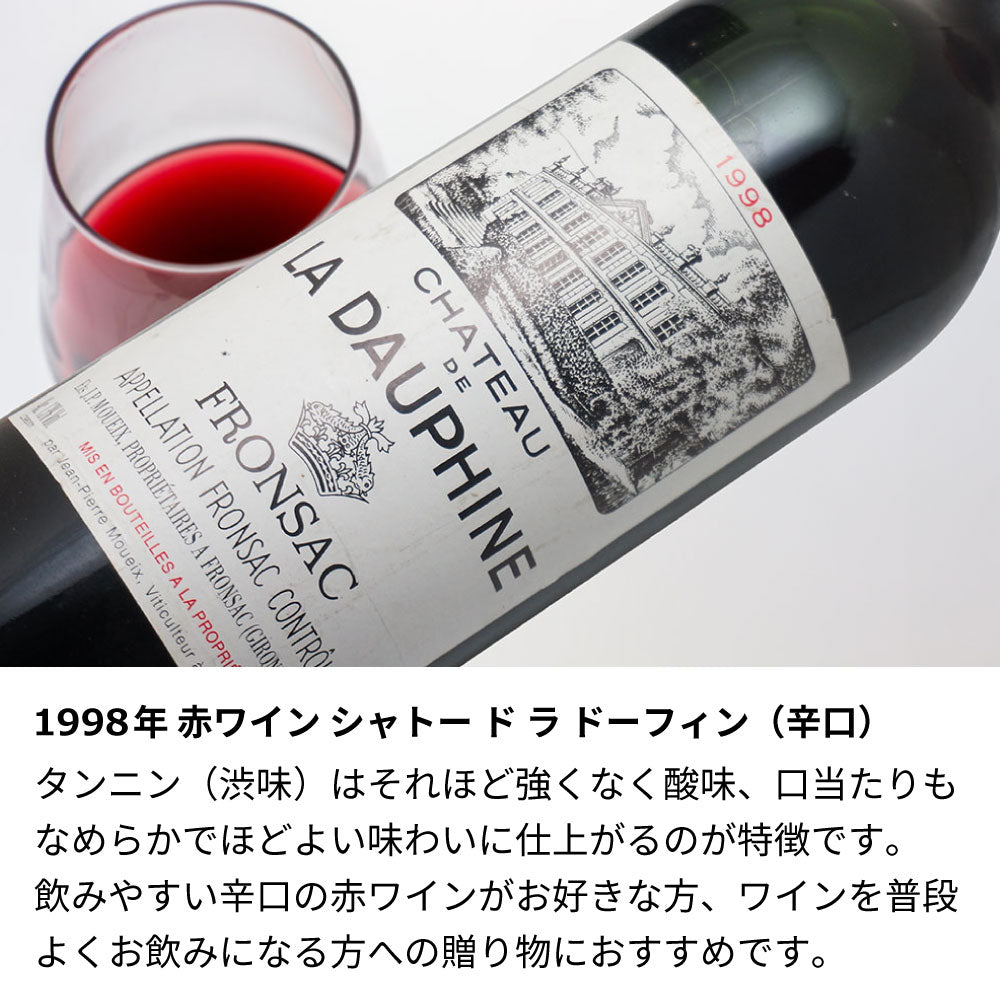 1998年 結婚記念年 / 誕生日 生まれ年ワイン 名前 似顔絵の彫刻 木箱入 平成10年