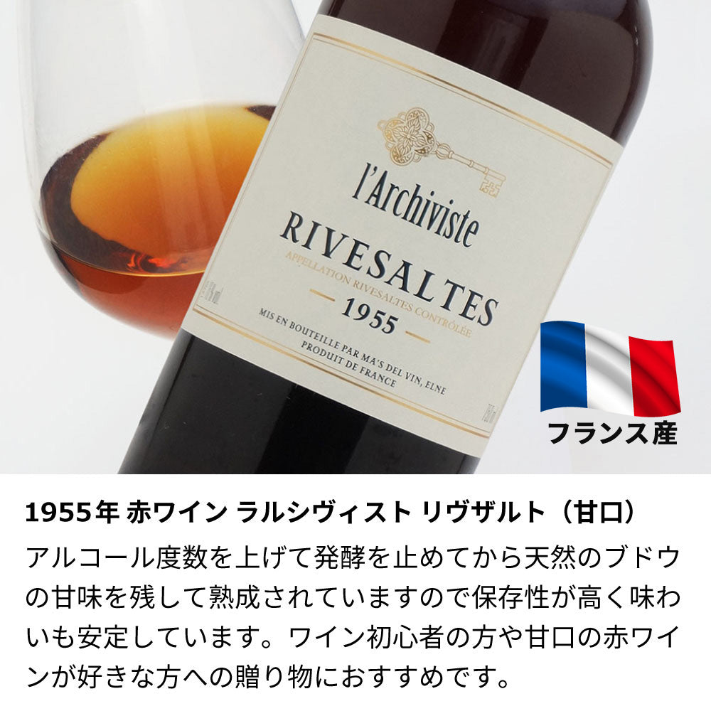 1955年 生まれ年ワイン ペアグラスのセット 名前入り彫刻のお酒 昭和30年