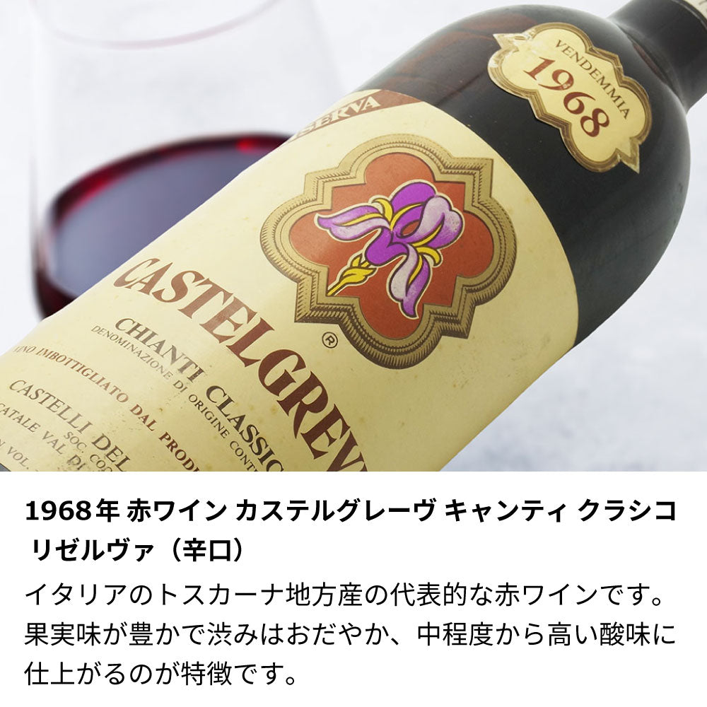 1968年 生まれ年ワイン 名前入り彫刻のお酒【木箱入】昭和43年 辛口