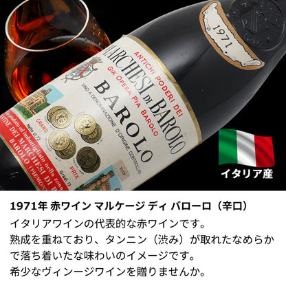 1971年 生まれ年ワイン ペアグラスのセット 名前入り彫刻のお酒 昭和46年