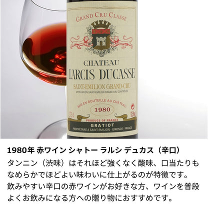 1980年 生まれ年ワイン(ハーフ)  名前入り彫刻のお酒 昭和55年 375ml  辛口