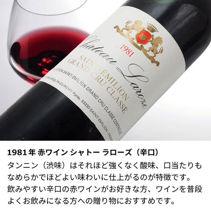 1981年 生まれ年ワイン グラスのセット 名前入り彫刻のお酒 昭和56年
