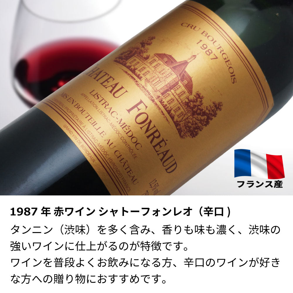 1987年 生まれ年ワイン 名前入り彫刻のお酒【木箱入】昭和62年