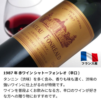 1987年 生まれ年ワイン 名前入り彫刻のお酒【木箱入】昭和62年