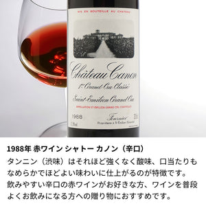 1988年 生まれ年ワイン(ハーフ)  彫刻なし 昭和63年 375ml