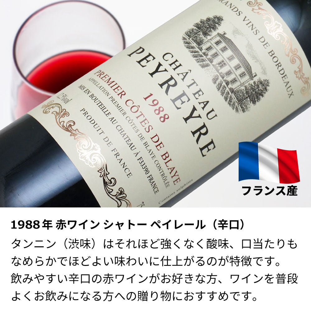 1988年 生まれ年ワイン 【当日発送】彫刻なし 木箱入 昭和63年
