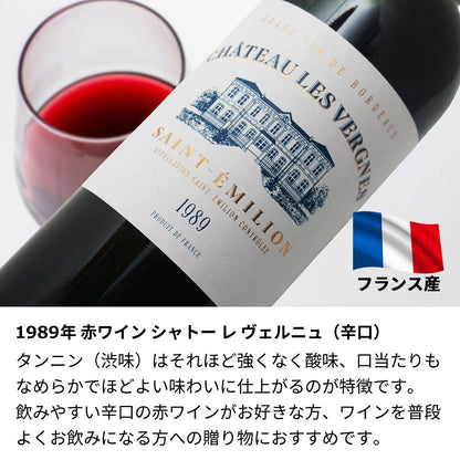 1989年 生まれ年ワイン ペアグラスのセット 名前入り彫刻のお酒 昭和64年/平成元年