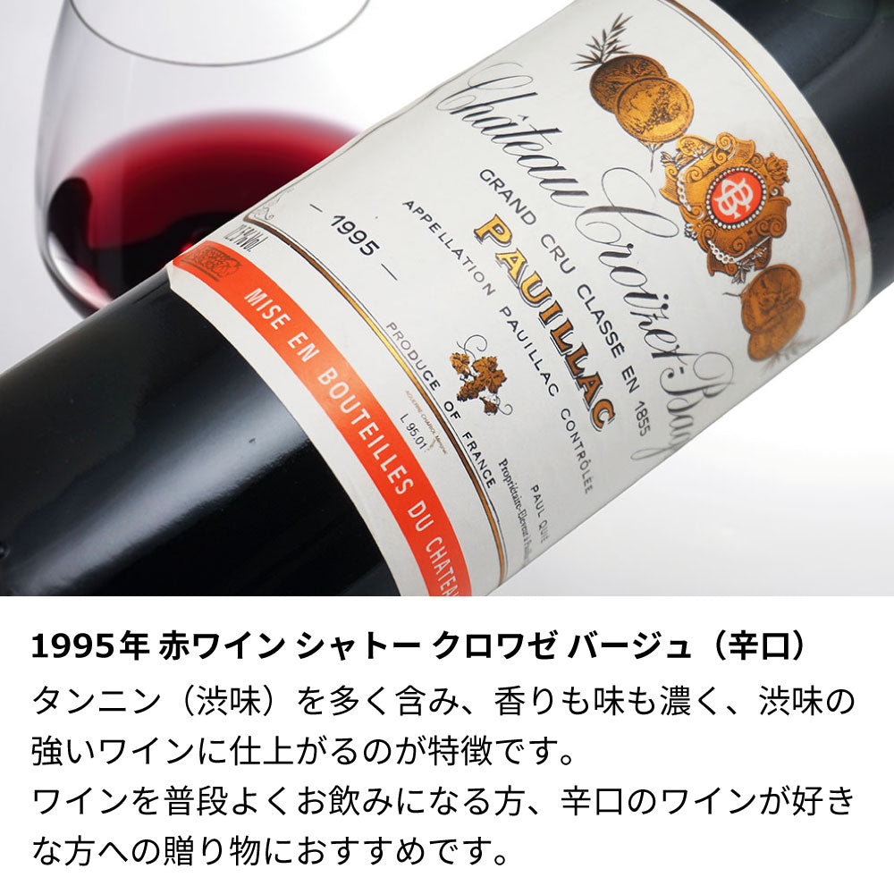 1995年(当たり年) 生まれ年ワイン 名前入り彫刻のお酒【木箱入】平成7年