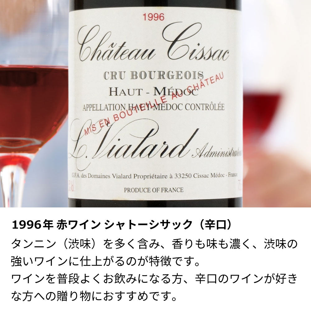 1996年 結婚記念年のワイン 似顔絵付き【木箱入】平成8年