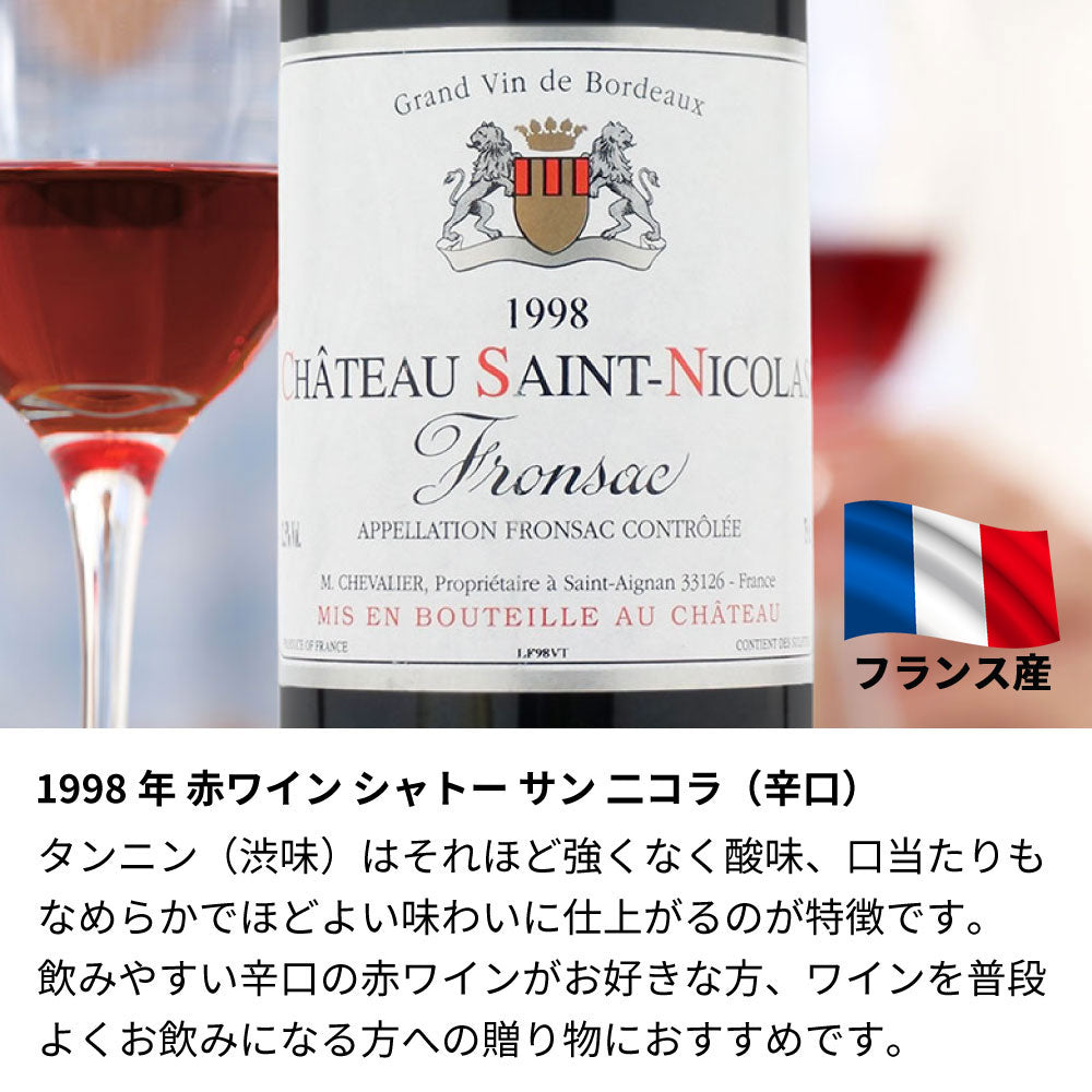 1998年 生まれ年ワイン 名前入り彫刻のお酒【木箱入】平成10年
