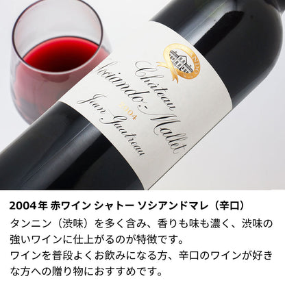 2004年 結婚記念年 / 誕生日 生まれ年ワイン 名前 似顔絵の彫刻 木箱入 平成16年 令和6年 20歳