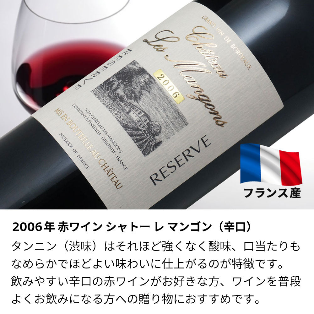 2006年 生まれ年ワイン【当日発送】木箱入 平成18年 名入れ彫刻なし 20歳