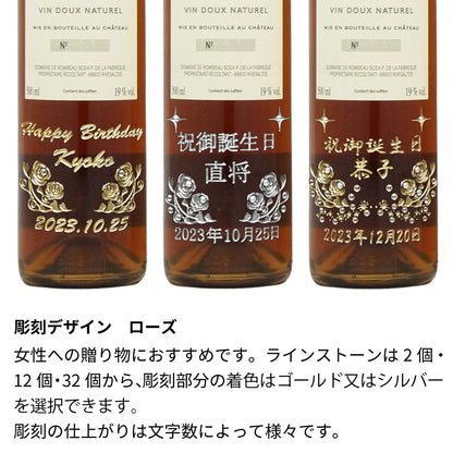 1963年 生まれ年 ワイン ペアグラスのセット 名前入り彫刻のお酒 昭和38年 500ml