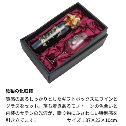 ワインとグラスセットの化粧箱