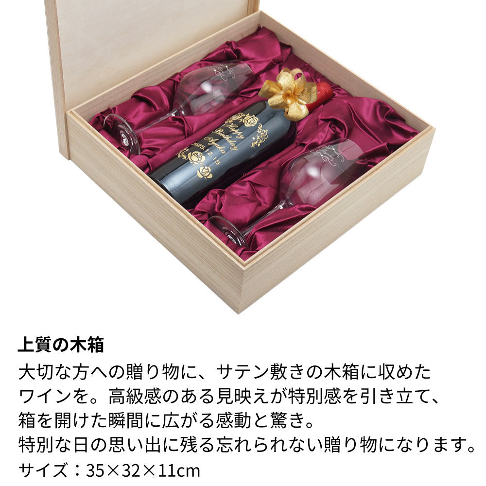 2014年 生まれ年ワイン ペアグラスのセット 名前入り彫刻のお酒 平成26年