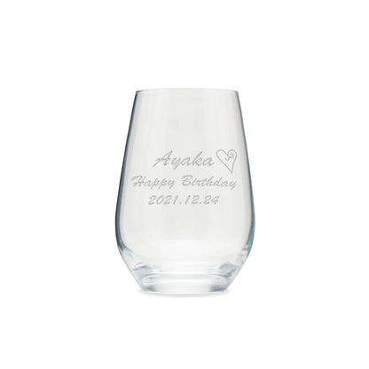 名前入り彫刻 タンブラーグラス 誕生日
