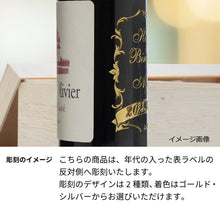 画像をギャラリービューアに読み込む, 1980年 生まれ年ワイン 名前入り彫刻のお酒【木箱入】昭和55年 辛口
