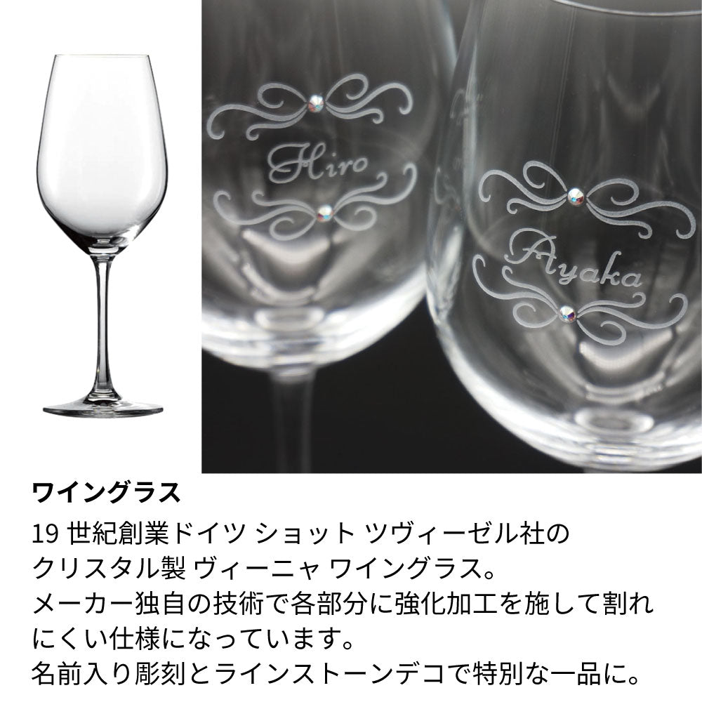 2018年 生まれ年ワイン ペアグラスのセット 名前入り彫刻のお酒 平成30年