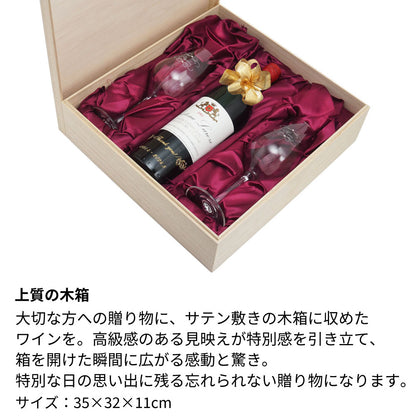 1952年 生まれ年 フランス ワイン ペアグラスのセット 名前入り彫刻のお酒 昭和27年 750ml