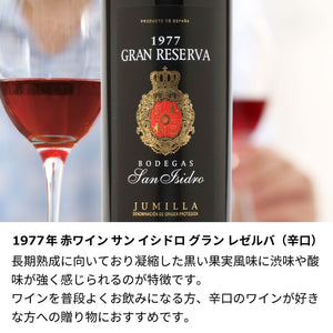 1977年 生まれ年ワイン ペアグラスのセット 名前入り彫刻のお酒 昭和52年