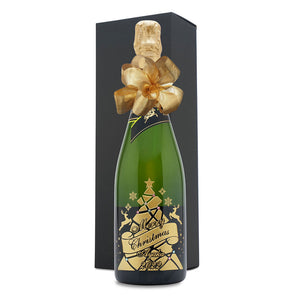 クリスマス 名前入り彫刻 シャンパン 750ml ラインストーンデコ