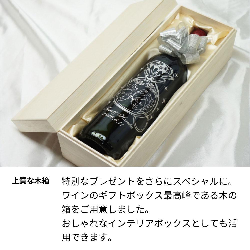 2011年 結婚記念年のワイン 似顔絵付き【木箱入】平成23年
